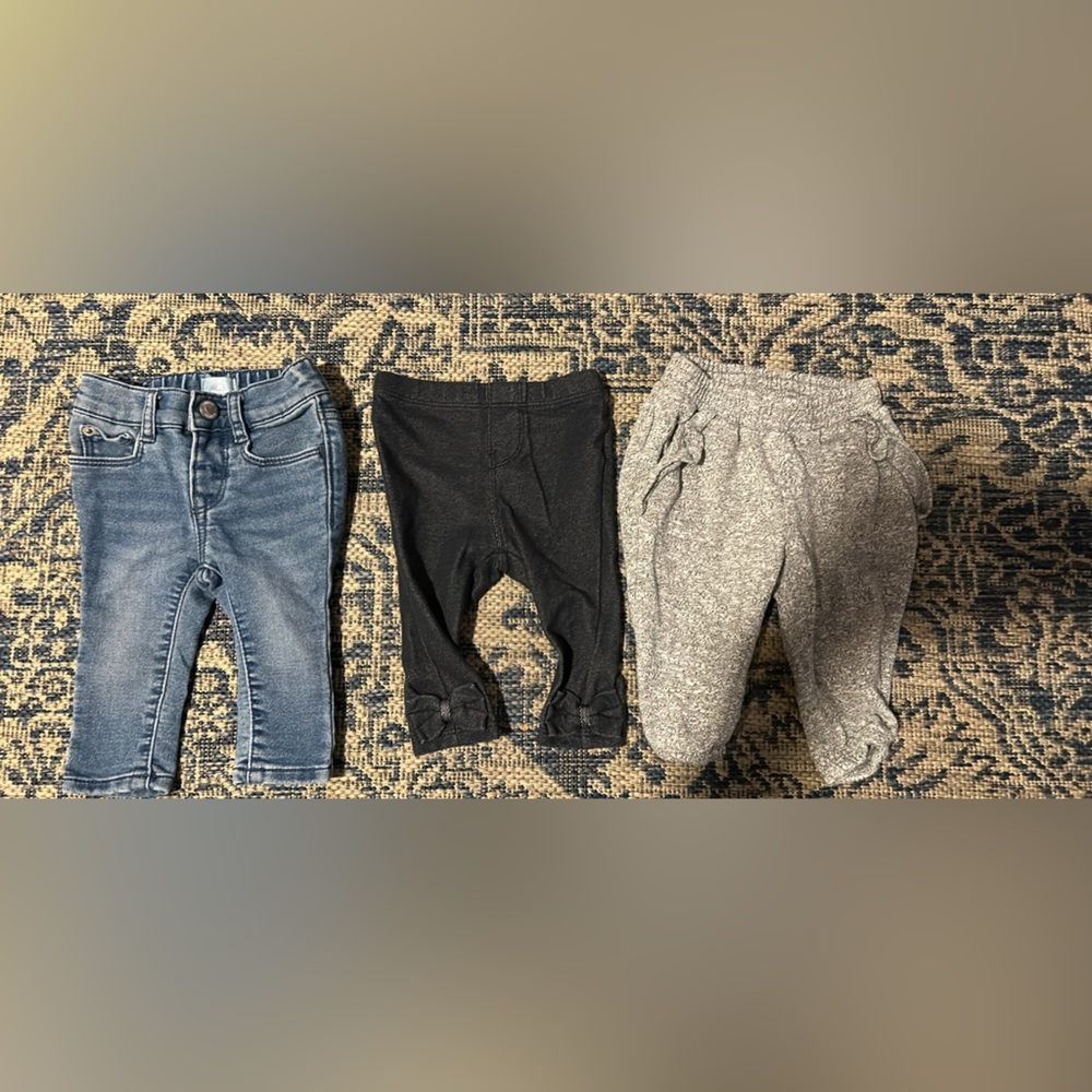 BabyGap Girl Pants, all 3-6 months.